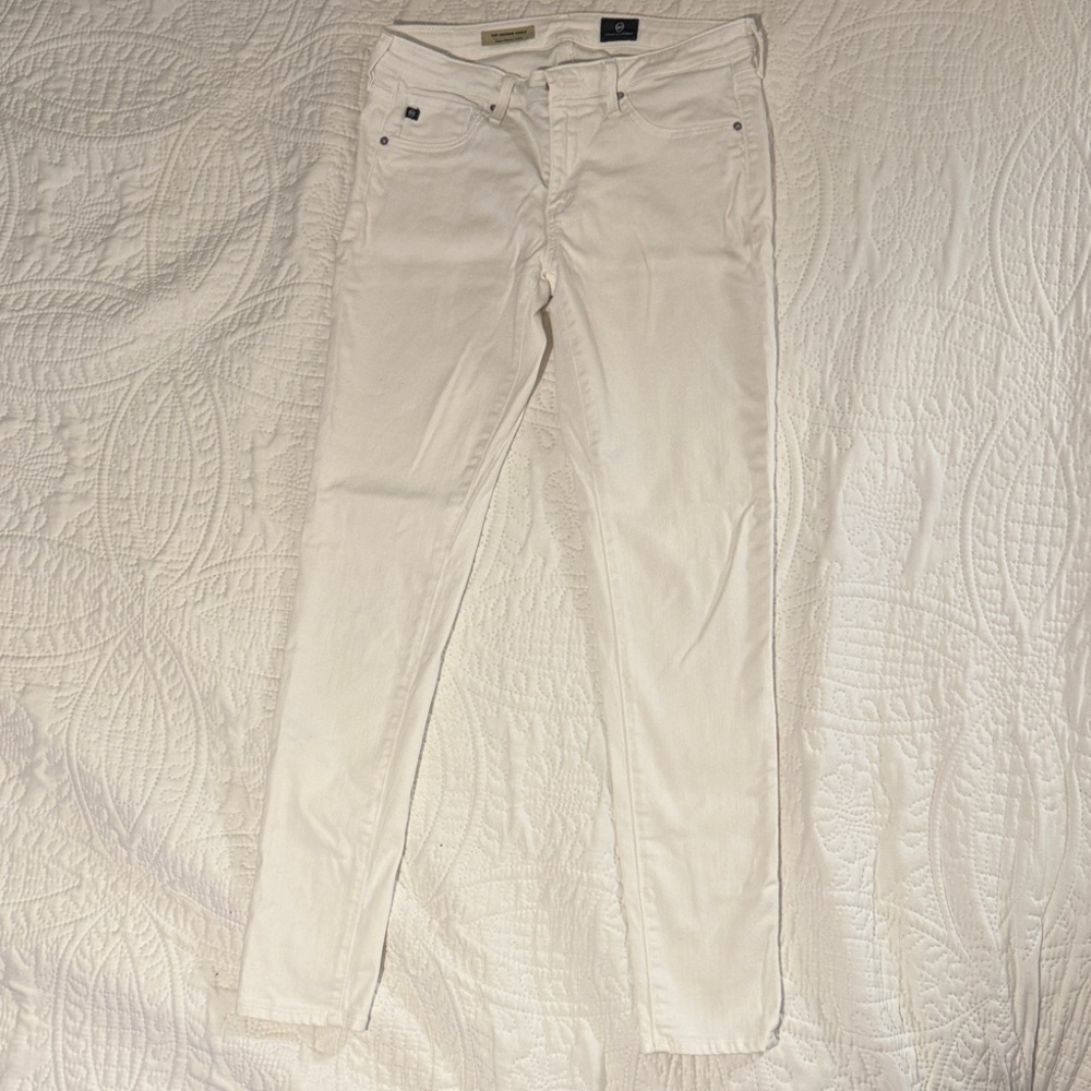 AG Adriano Goldschmied Cream Skinny Jeans
